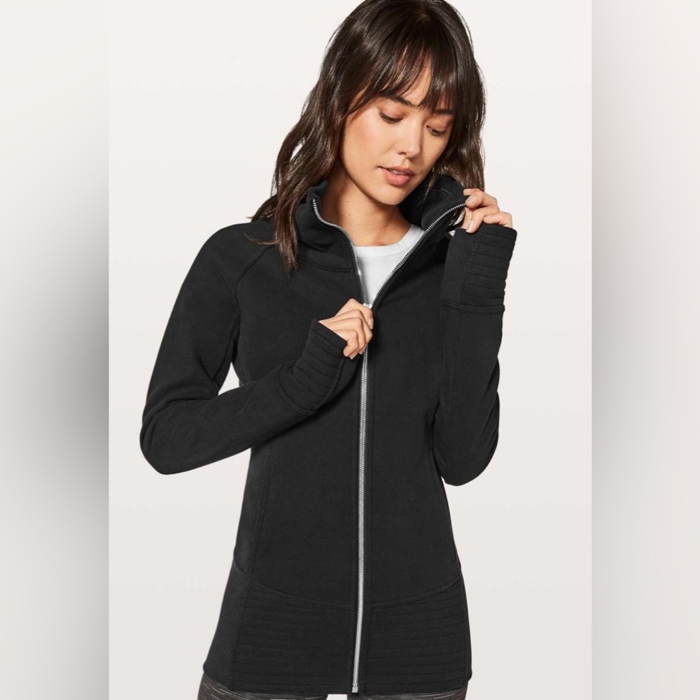 Lululemon Radiant Fill Zip Jacket In Black Size 10 Pre Owned Flawed